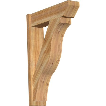 Ekena Millwork Funston Slat Rough Sawn Outlooker, Western Red Cedar, 8"W x 30"D x 42"H OUT08X30X42FST06RWR